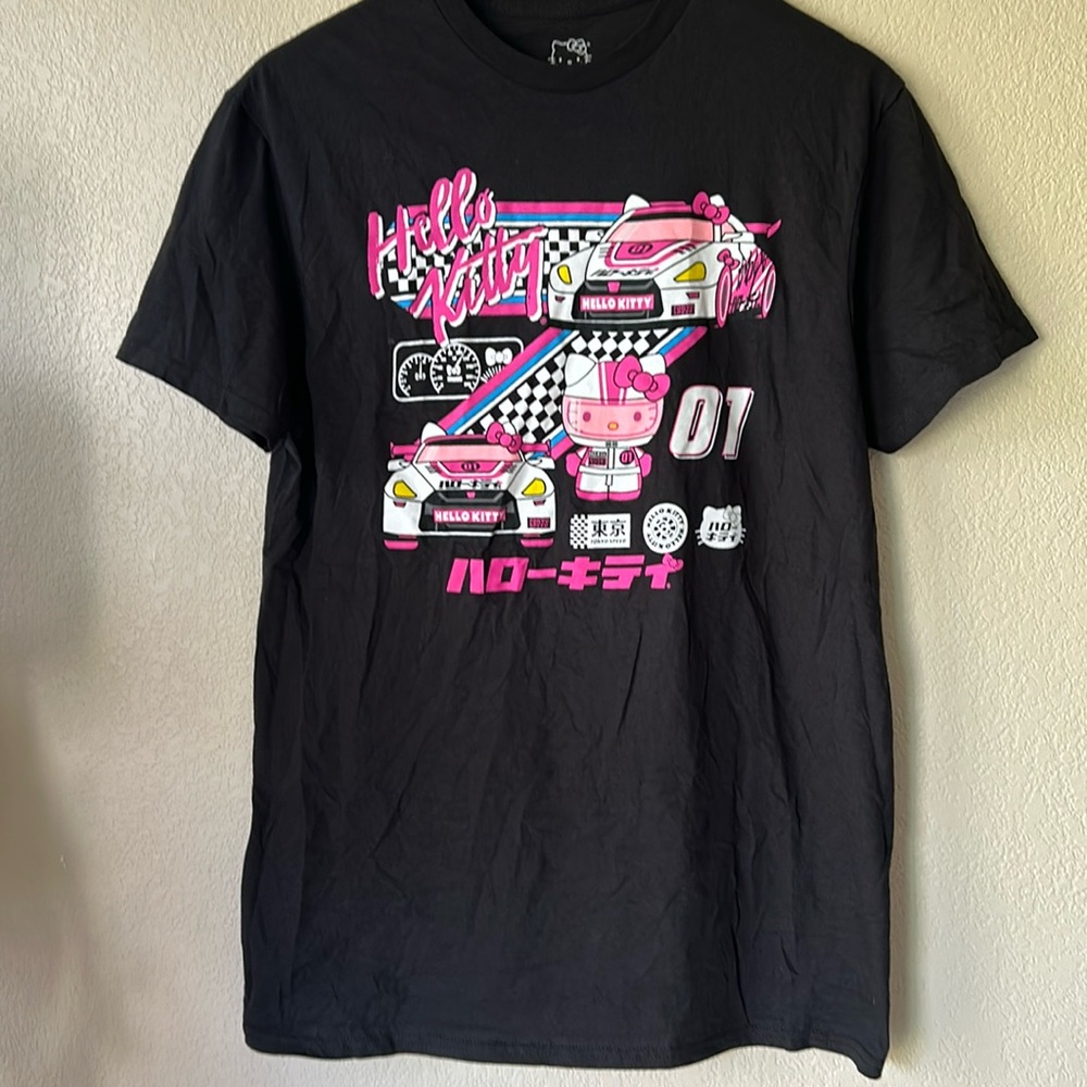 HELLO KITTY Tokyo Speed Black Tee, Sz M